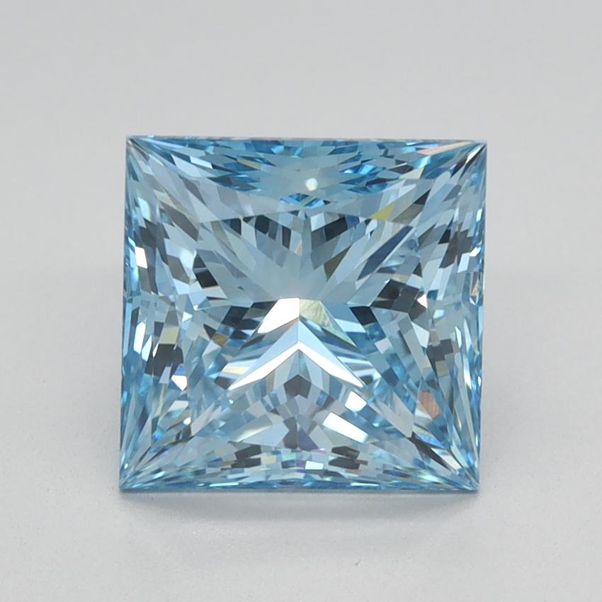 2.27 Ct. Fancy Vivid Blue Princess Lab Grown Diamond