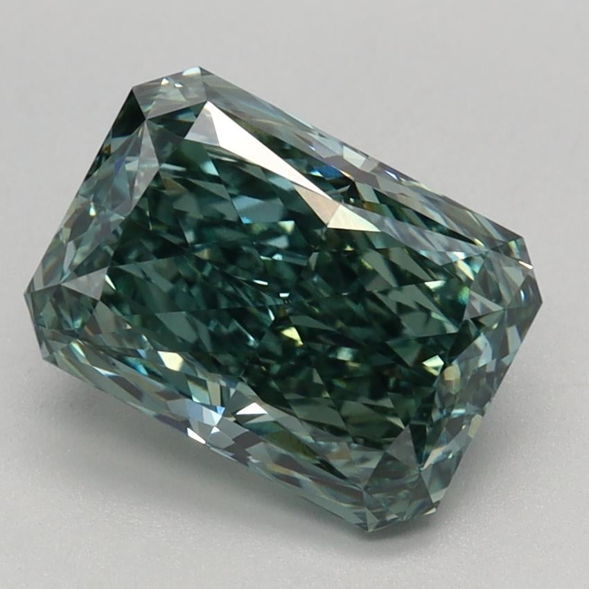 2.27 Ct. Fancy Vivid Green Radiant Lab Grown Diamond