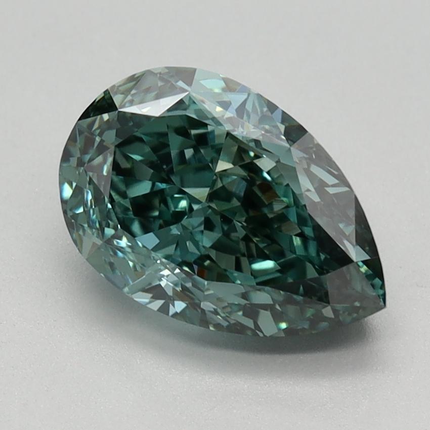 1.57 Ct. Fancy Vivid Green Radiant Lab Grown Diamond