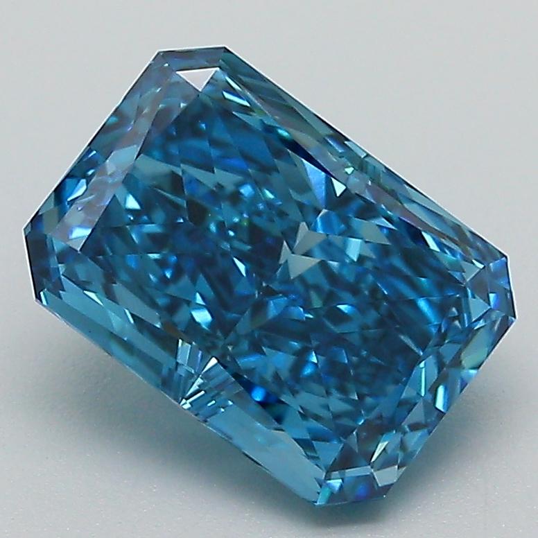 2.52 Ct. Fancy Vivid Blue Radiant Lab Grown Diamond