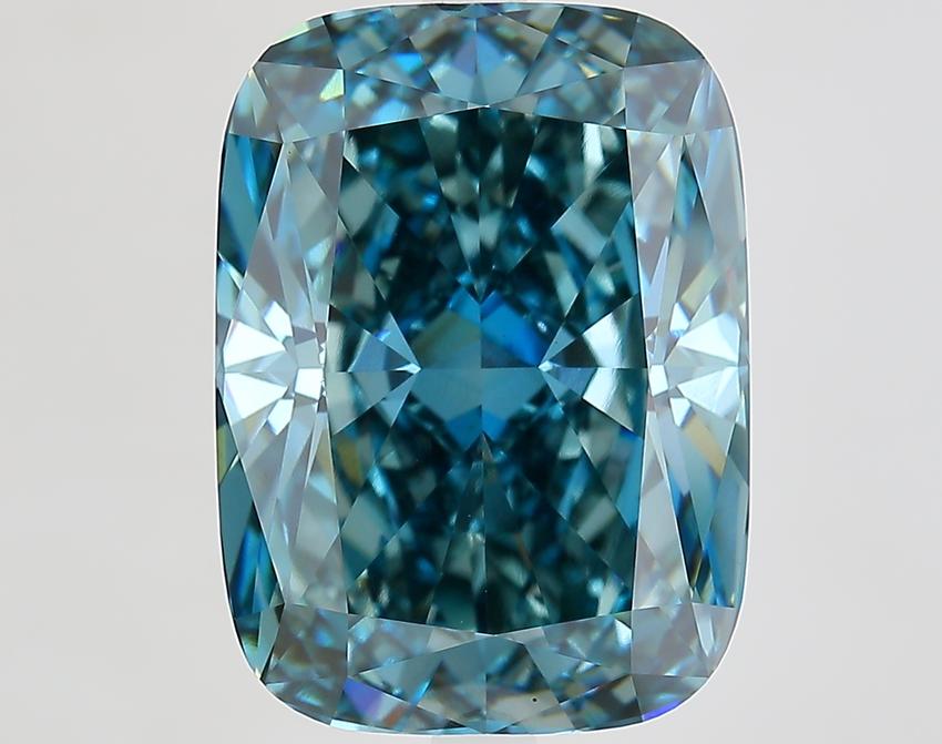 10.15 Ct. Fancy Vivid Blue Cushion Lab Grown Diamond