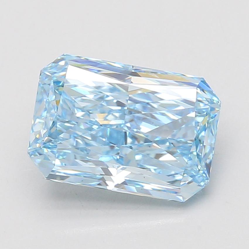 4.08 Ct. Fancy Vivid Blue Radiant Lab Grown Diamond