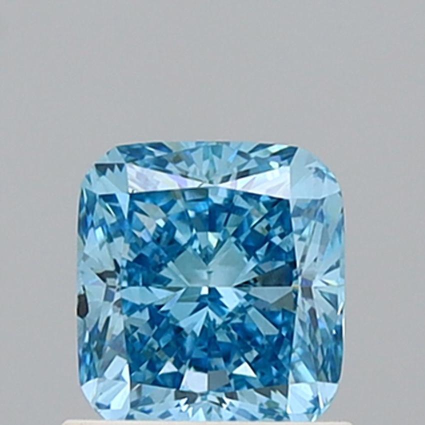 1.01 Ct. Fancy Vivid Blue Cushion Lab Grown Diamond
