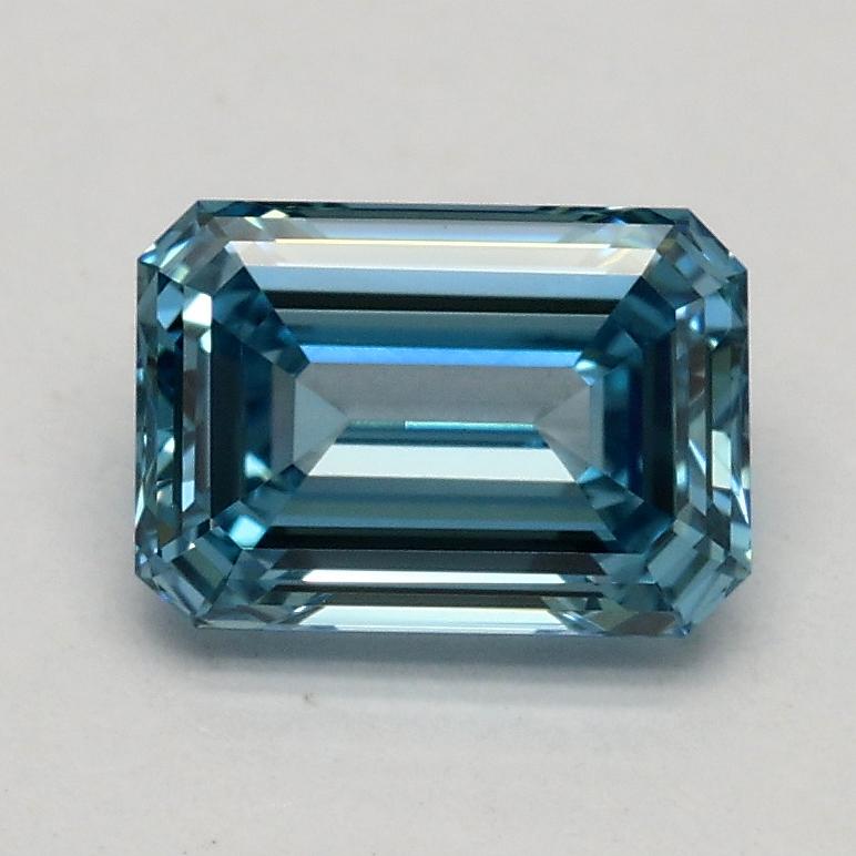 0.91 Ct. Fancy Vivid Blue Emerald Lab Grown Diamond