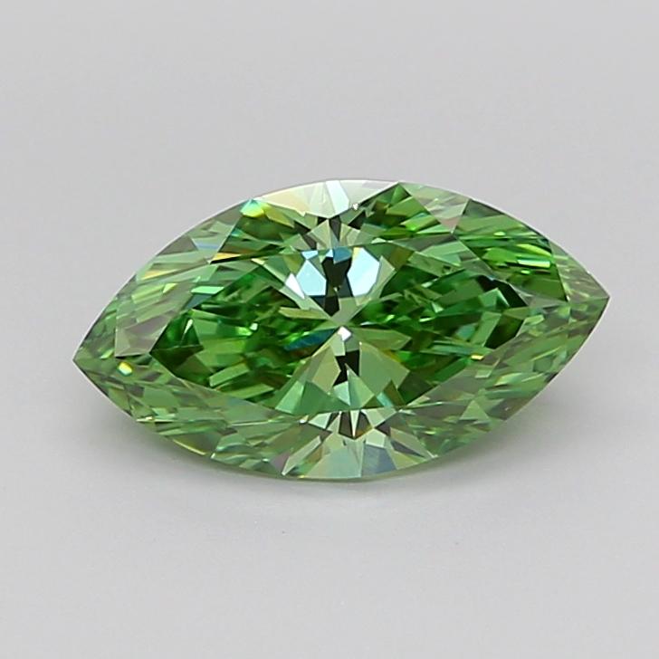 1.85 Ct. Fancy Vivid Green Marquise Lab Grown Diamond