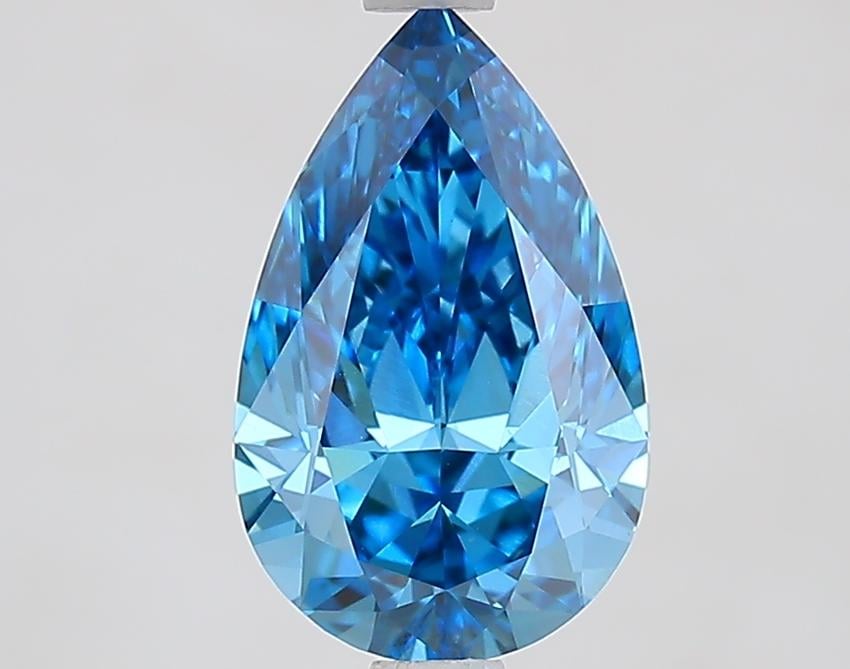 1.87 Ct. Fancy Vivid Blue Pear Lab Grown Diamond