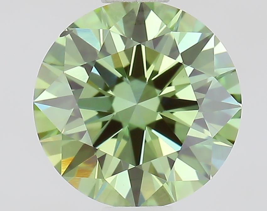 1.02 Ct. Fancy Vivid Green Round Lab Grown Diamond
