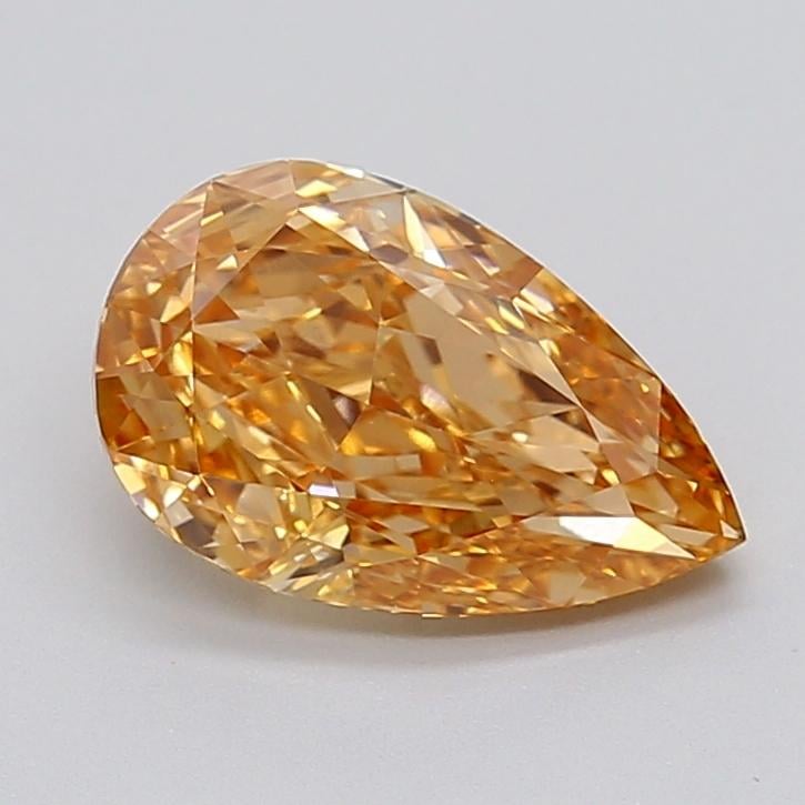 2.55 Ct. Fancy Intense Yellow Orange Pear Lab Grown Diamond