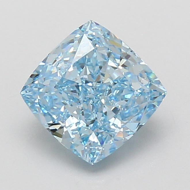 2.08 Ct. Fancy Vivid Blue Cushion Lab Grown Diamond
