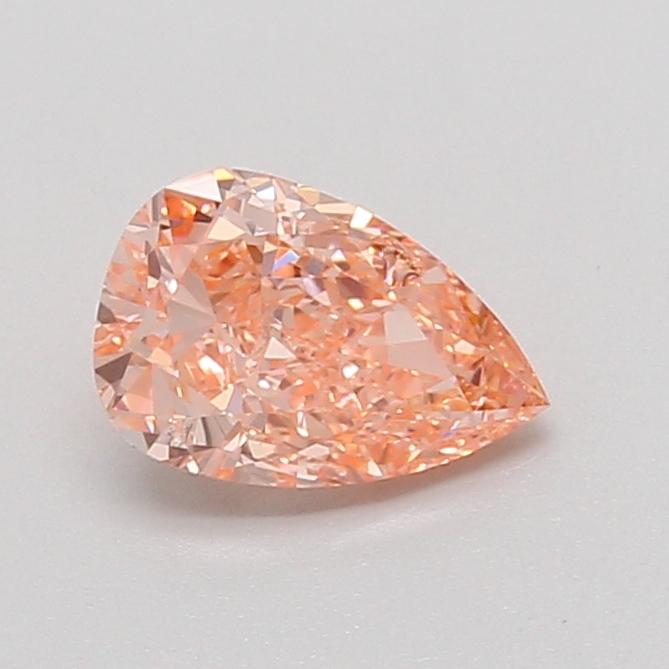 1.04 Ct. Fancy Vivid Orangy Pink Pear Lab Grown Diamond
