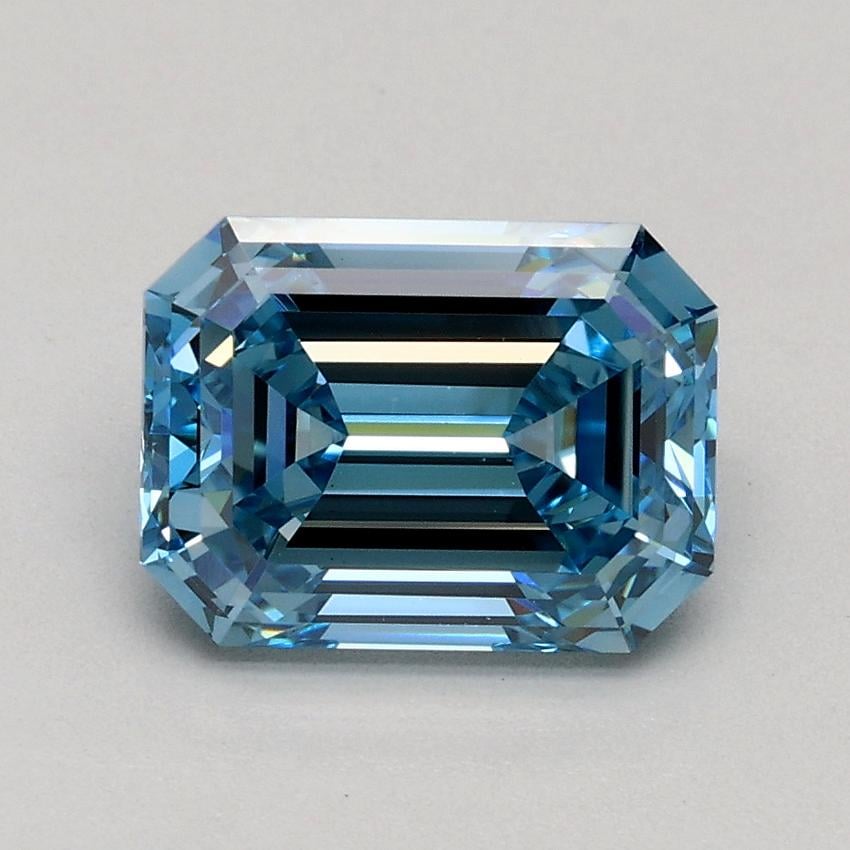 1.51 Ct. Fancy Vivid Blue Emerald Lab Grown Diamond
