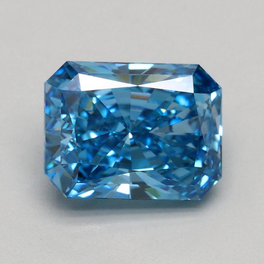 1.75 Ct. Fancy Vivid Blue Radiant Lab Grown Diamond