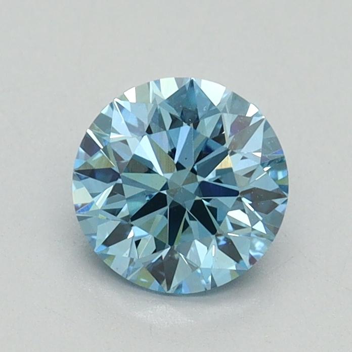 0.74 Ct. Fancy Vivid Blue Round Lab Grown Diamond