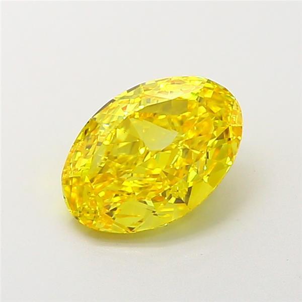 1.78 Ct. Fancy Vivid Yellow Oval Lab Grown Diamond
