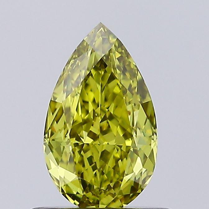 0.69 Ct. Fancy Intense Greenish Yellow Pear Lab Grown Diamond