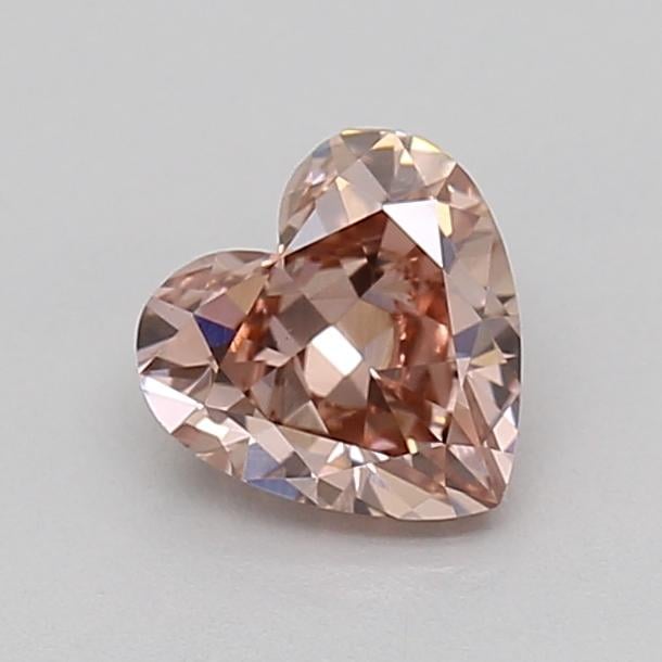 0.51 Ct. Light Pinkish Brown Heart Lab Grown Diamond