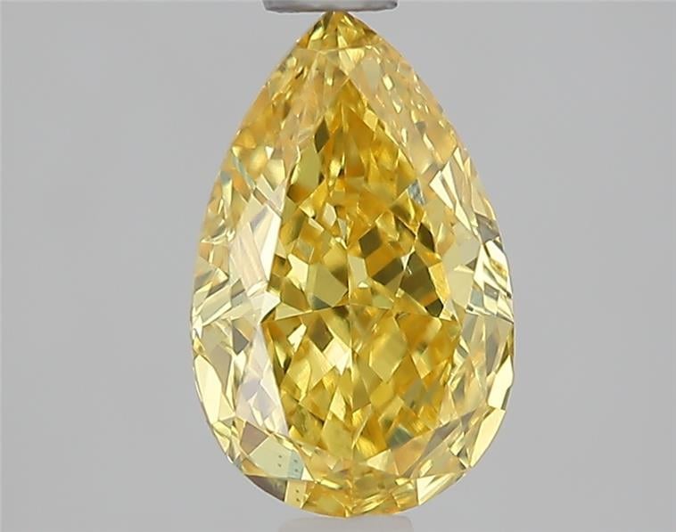 1.26 Ct. Fancy Vivid Yellow Pear Lab Grown Diamond