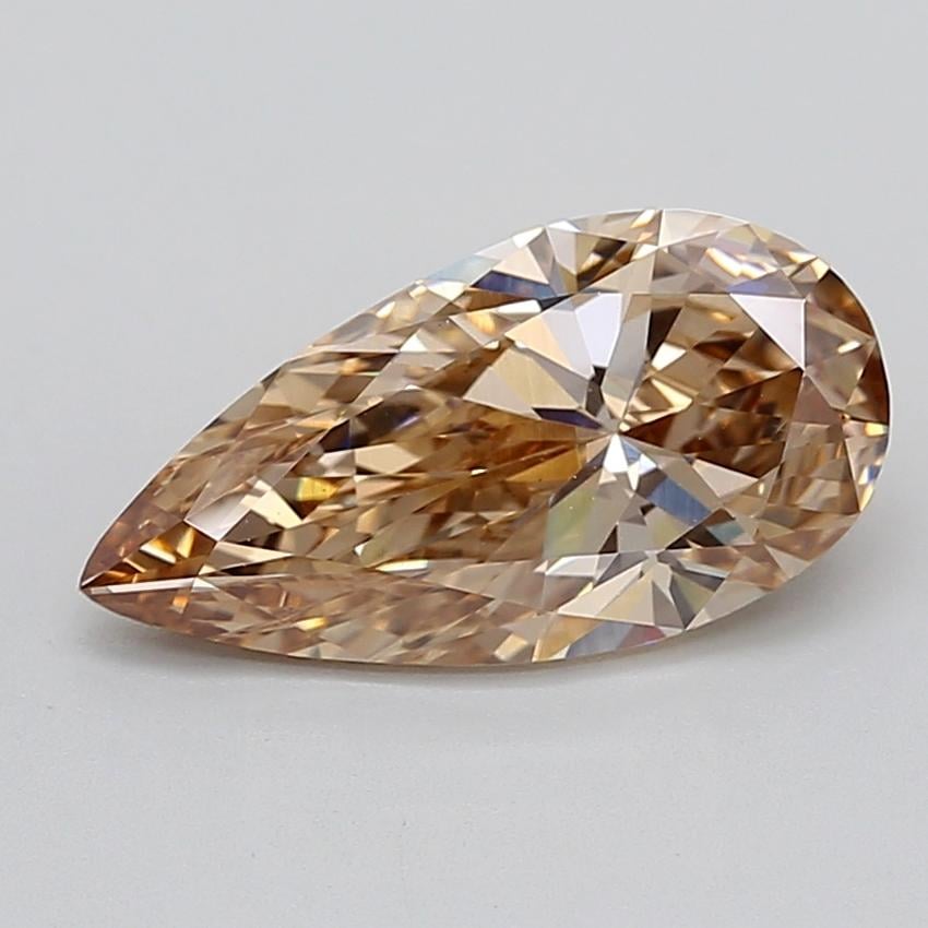 3.06 Ct. Light  Brown Pear Lab Grown Diamond