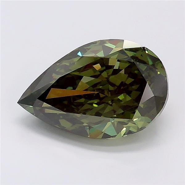 2.07 Ct. Fancy Vivid Green Pear Lab Grown Diamond