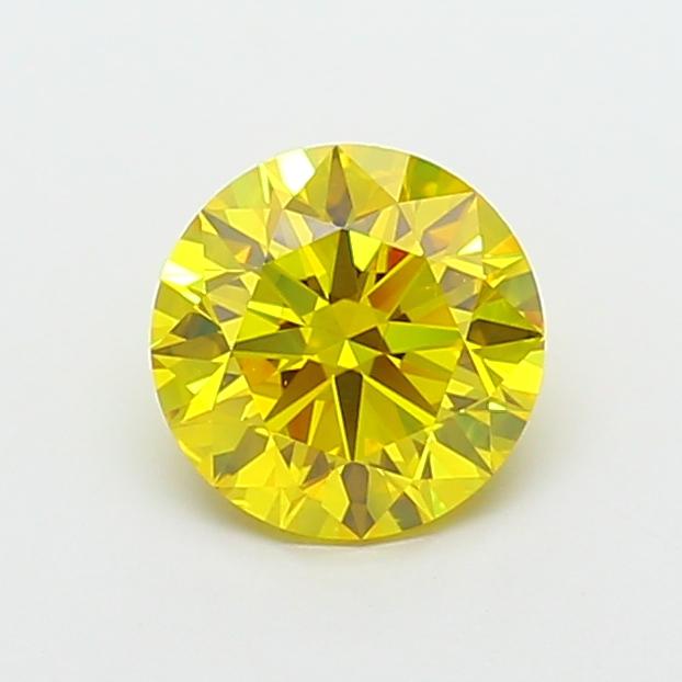2.42 Ct. Fancy Vivid  Yellow Round Lab Grown Diamond