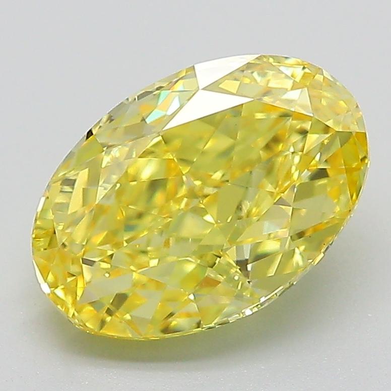 2.50 Ct. Fancy Vivid  Yellow Oval Lab Grown Diamond