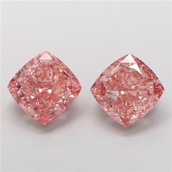 2.51 Ct. Fancy Intense Pink Cushion Lab Grown Diamond