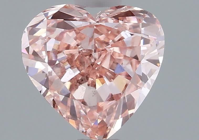 1.08 Ct. Fancy Vivid Pink Heart Lab Grown Diamond