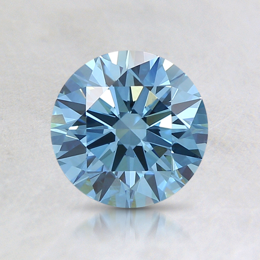 0.85 Ct. Fancy Intense Blue Round Lab Grown Diamond