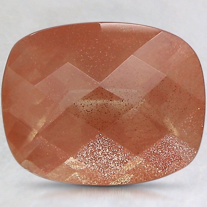 10.2x8.2mm Unheated Peach Modified Cushion Oregon Sunstone