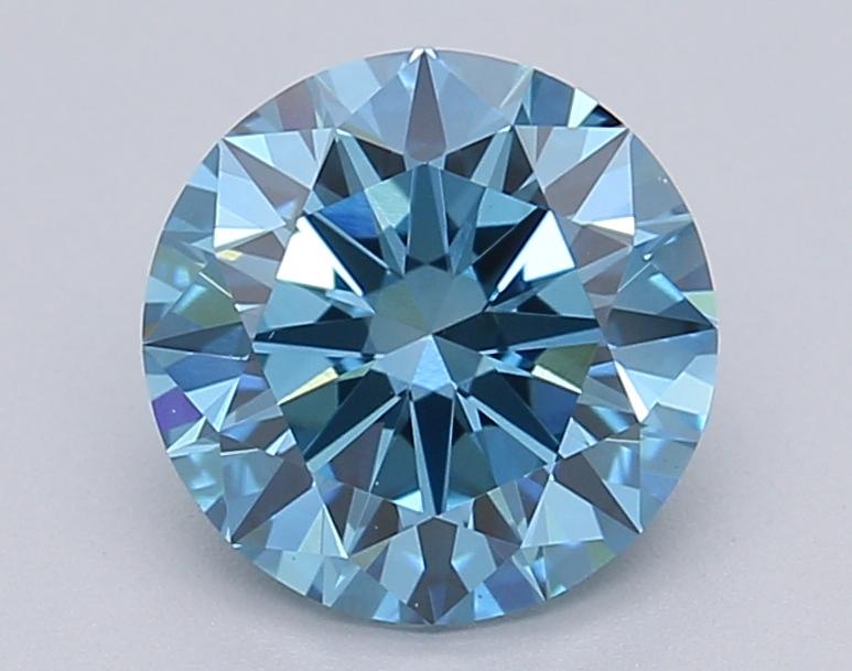 1.51 Ct. Fancy Vivid Blue Round Lab Grown Diamond