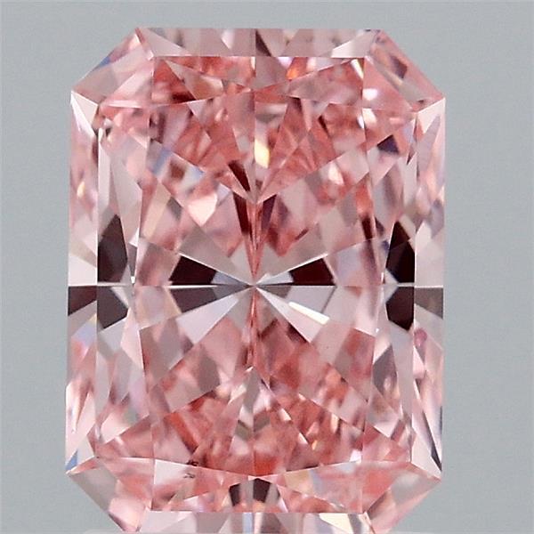 1.77 Ct. Fancy Vivid Pink Radiant Lab Grown Diamond