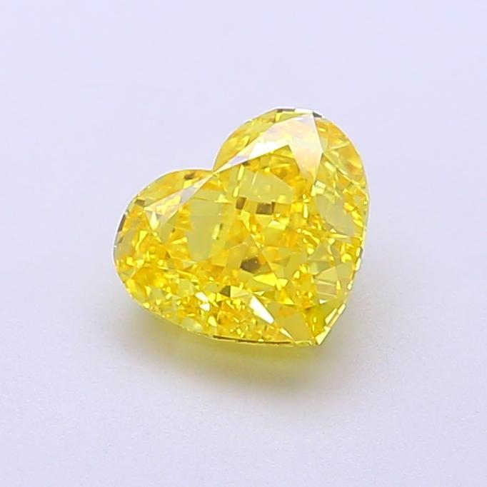 1.03 Ct. Fancy Vivid Yellow Heart Lab Grown Diamond