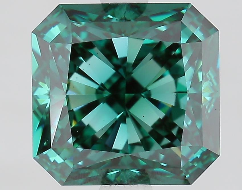 2.87 Ct. Fancy Vivid Green Radiant Lab Grown Diamond