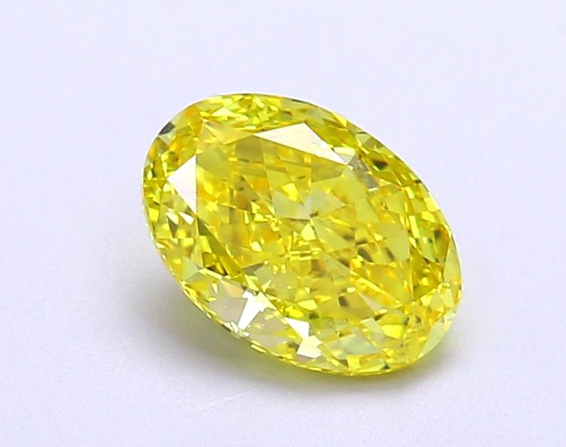 1.35 Ct. Fancy Vivid Yellow Oval Lab Grown Diamond