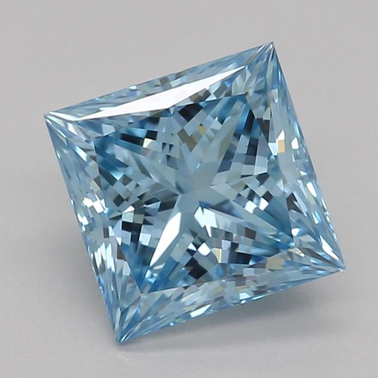 1.07 Ct. Fancy Vivid Blue Princess Lab Grown Diamond