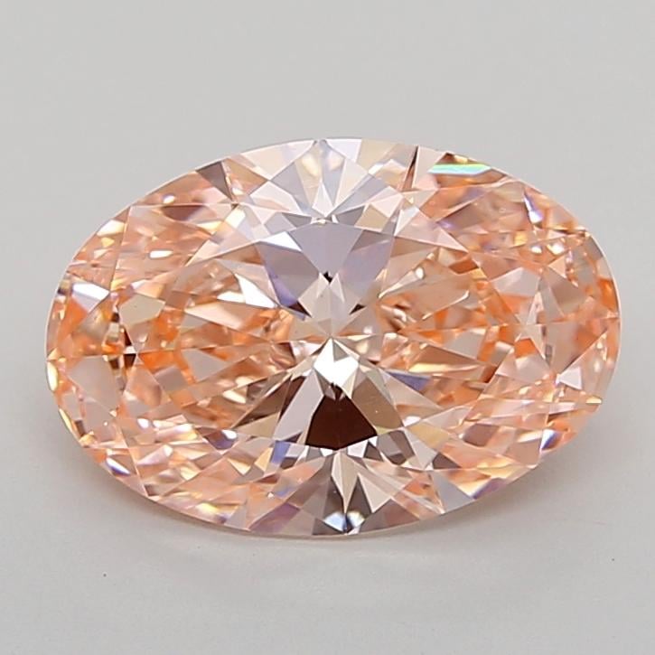 3.01 Ct. Fancy Vivid Pink Oval Lab Grown Diamond
