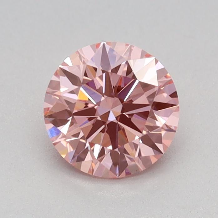 0.51 Ct. Fancy Vivid Pink Round Lab Grown Diamond