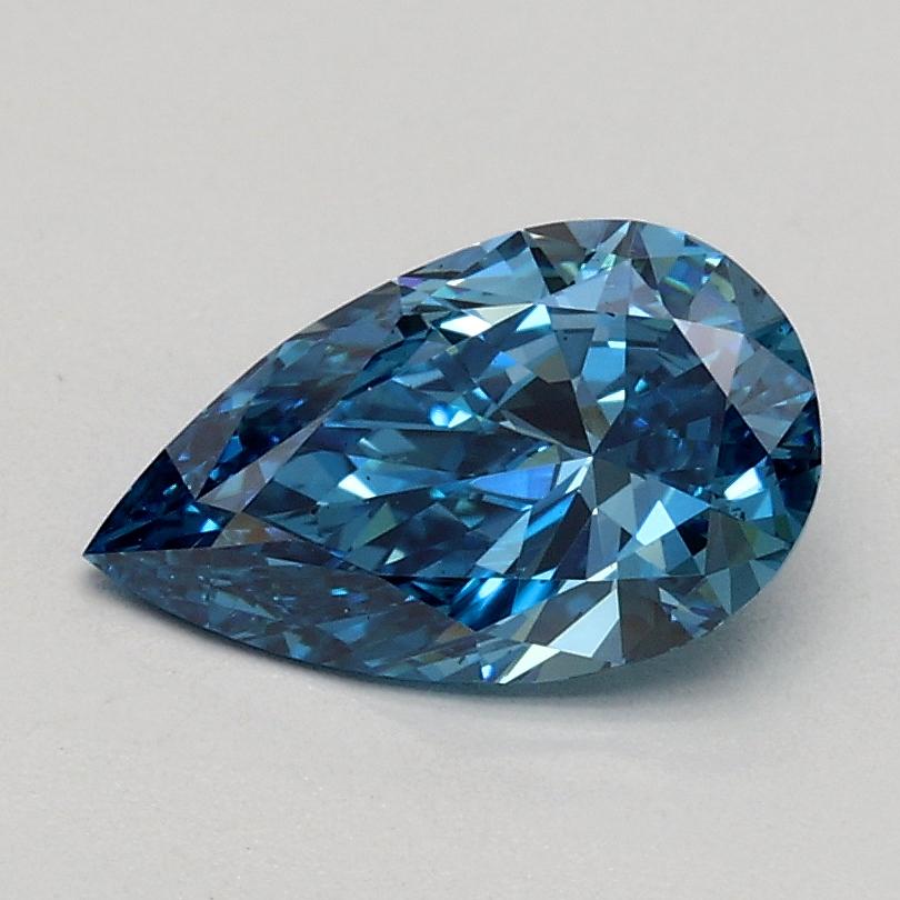 0.70 Ct. Fancy Vivid Blue Pear Lab Grown Diamond