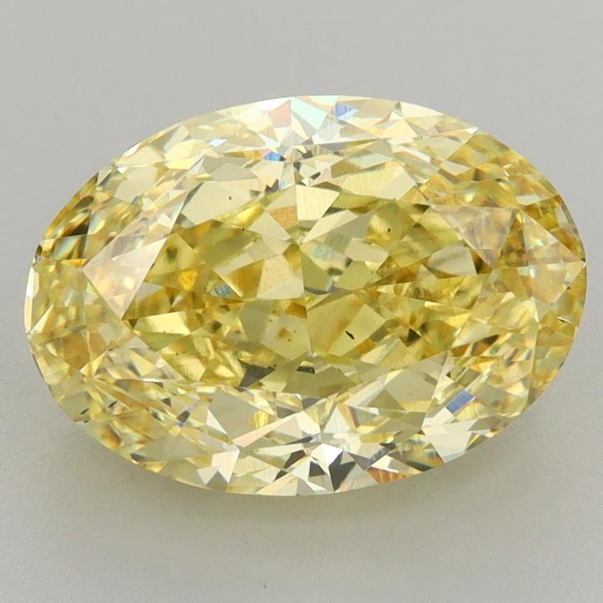 5.50 Ct. Fancy Vivid Yellow Oval Lab Grown Diamond