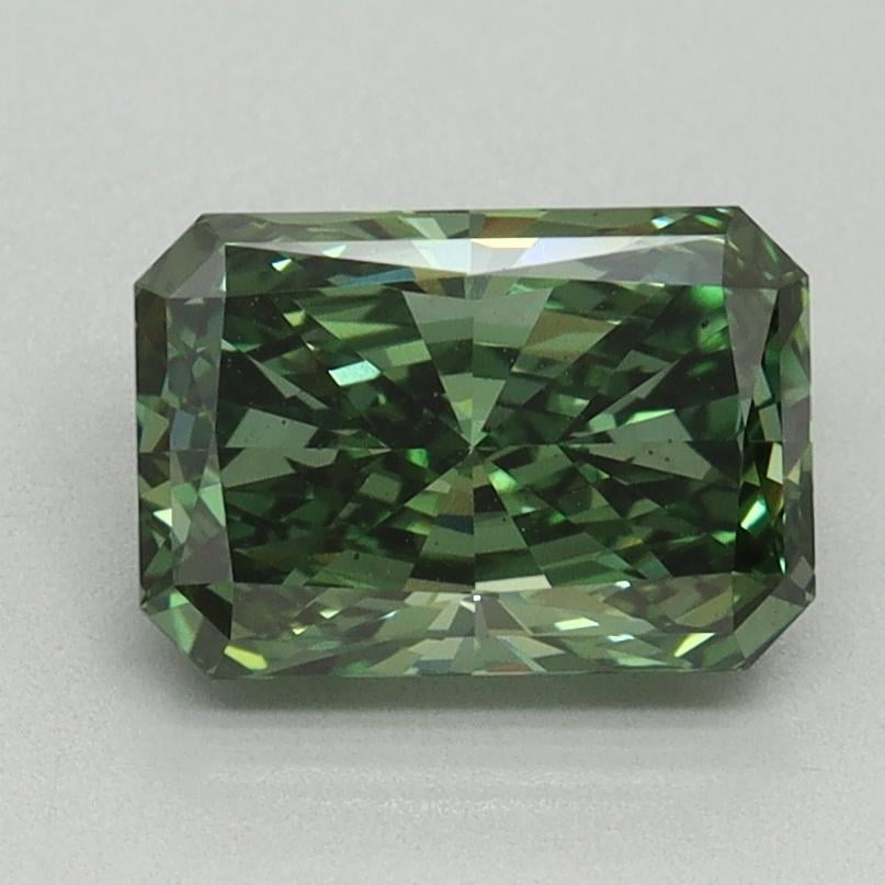1.63 Ct. Fancy Vivid Green Radiant Lab Grown Diamond