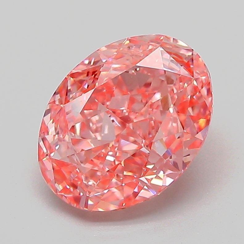 2.18 Ct. Fancy Vivid Pink Oval Lab Grown Diamond