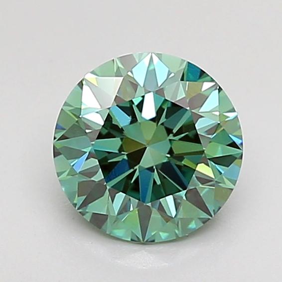 1.00 Ct. Fancy Vivid Green Round Lab Grown Diamond