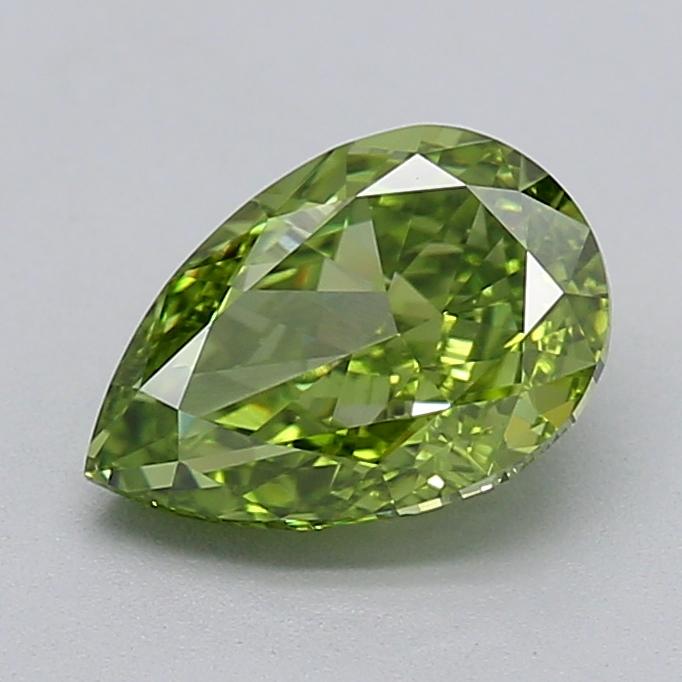 1.07 Ct. Fancy Vivid  Green Pear Lab Grown Diamond