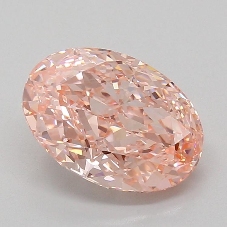 3.05 Ct. Fancy Vivid Pink Oval Lab Grown Diamond