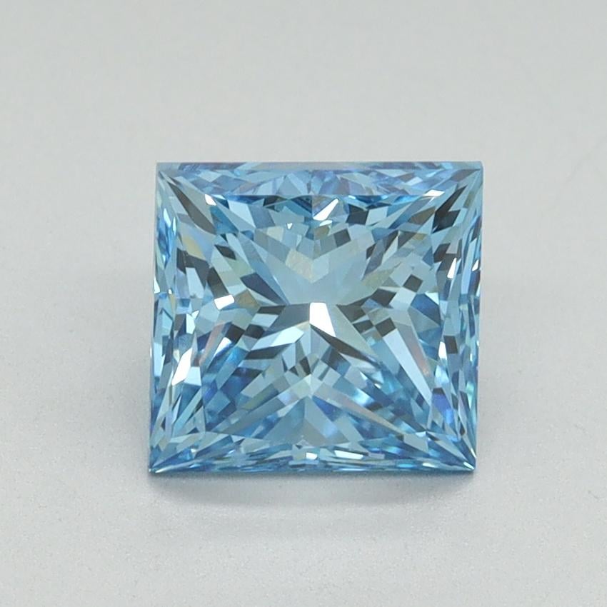 1.70 Ct. Fancy Vivid Blue Princess Lab Grown Diamond