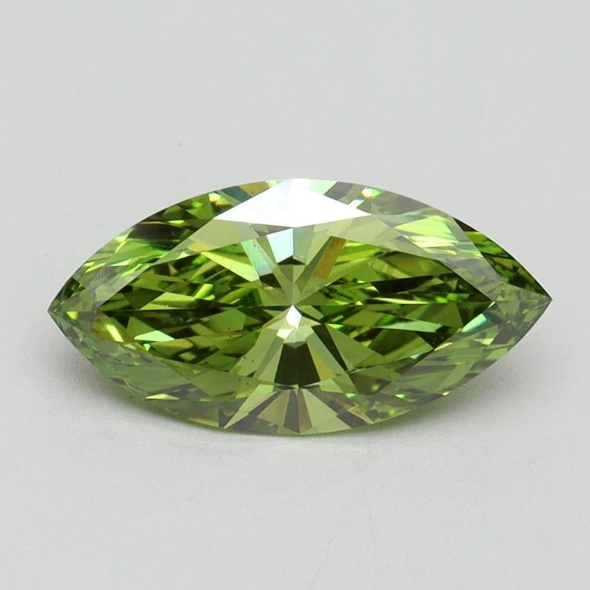 1.50 Ct. Fancy Vivid Green Marquise Lab Grown Diamond