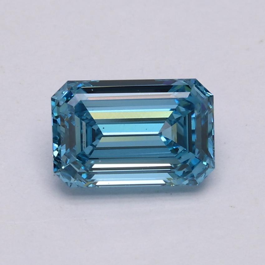 1.11 Ct. Fancy Intense Blue Emerald Lab Grown Diamond