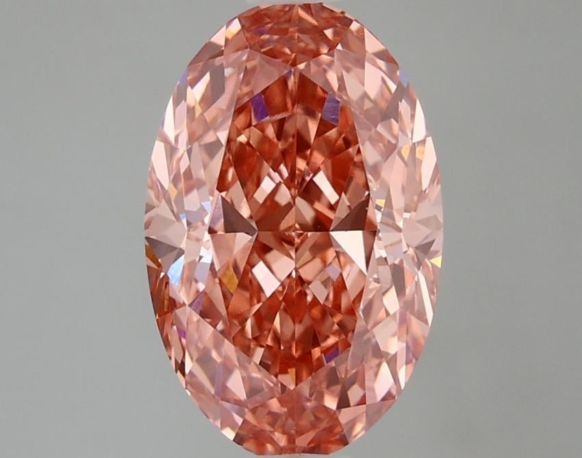 3.69 Ct. Fancy Pink Oval Lab Grown Diamond