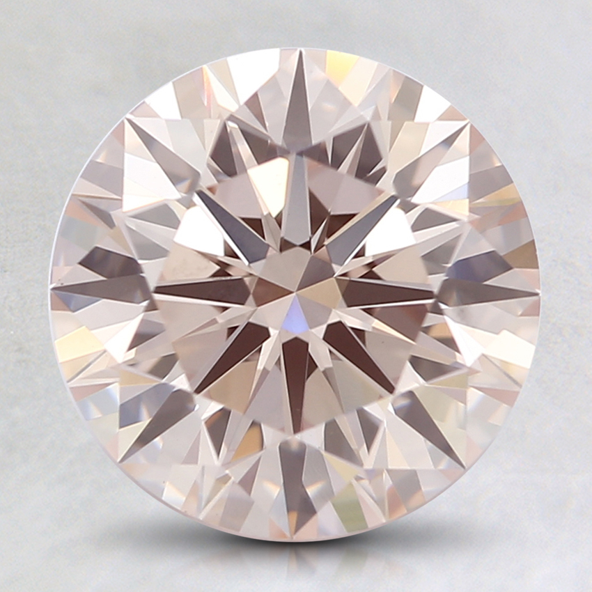 2.24 Ct. Light Orangy Pink Round Lab Grown Diamond