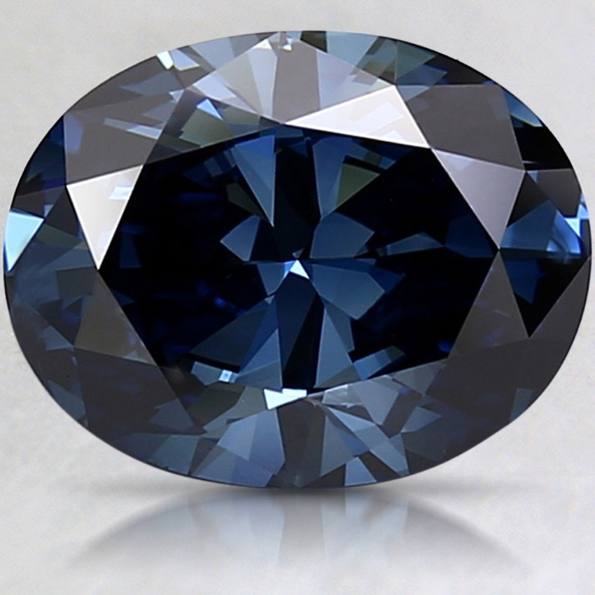 2.75 Ct. Fancy Dark Blue Oval Lab Grown Diamond